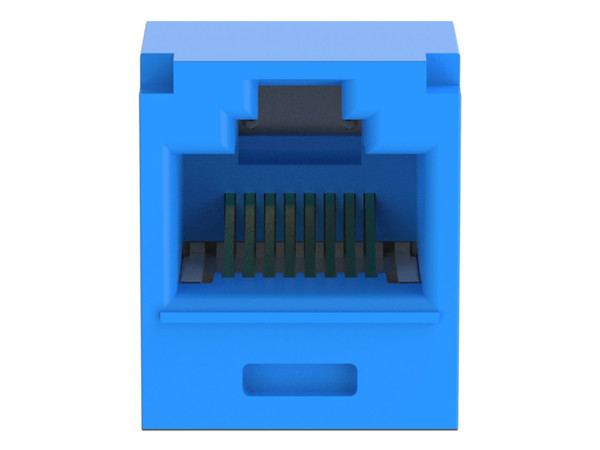 Conector Jack Panduit RJ-45 Cat6a, UTP. Color Azul.