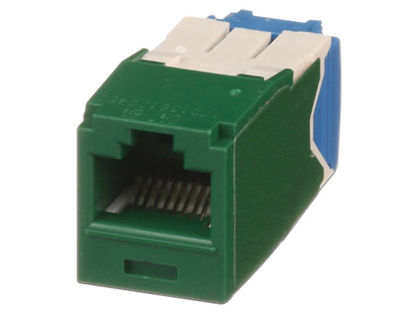 Conector Jack RJ45 Panduit CJ6X88TGGR de 8 Posiciones, Cat 6A, Color Verde.