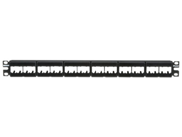 Panel de Parcheo Modular Mini-Com, Plano, Sin Blindaje, de 24 puertos, 1UR.