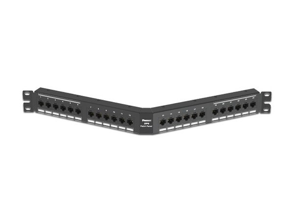 Panel de Parcheo PANDUIT DPA246X88TGY de Impacto (110), Angulado, Categoría 6A, 1UR, 24 Puertos.
