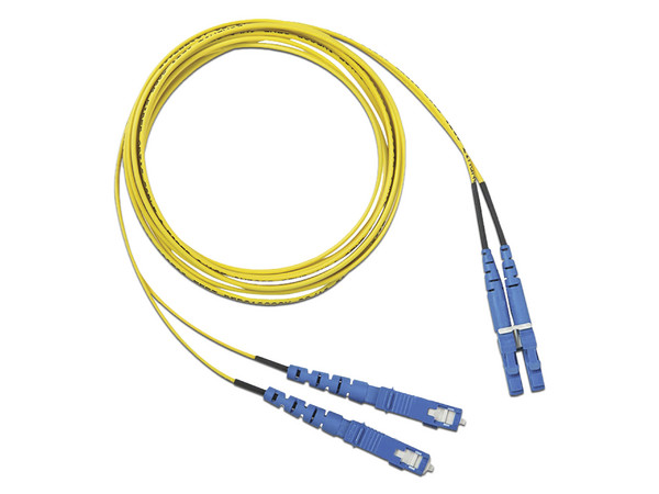 Jumper de Fibra Óptica Panduit F92ERLNSNSNM002, Monomodo, LC-SC Duplex, 2m, Color Amarillo.