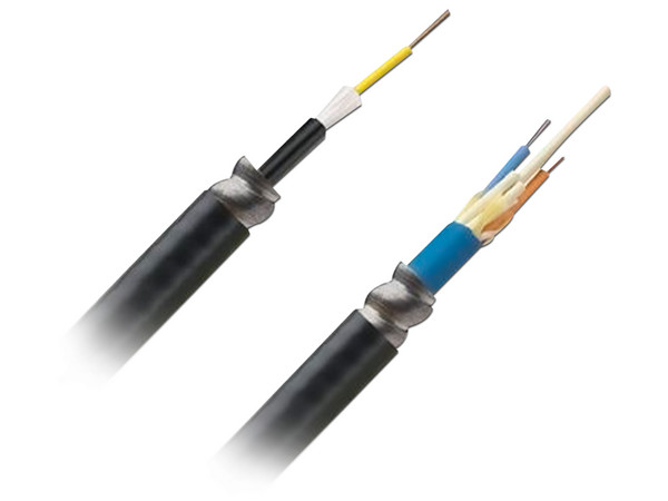 Cable de Fibra Óptica de 12 hilos, Monomodo OS2, Interior/Exterior, 1.0 m.