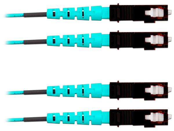 Jumper de Fibra Óptica Panduit Multimodo 50/125 OM3, SC-SC Dúplex, LSZH (Cero Halógenos), Color Aqua, 2 Metros.