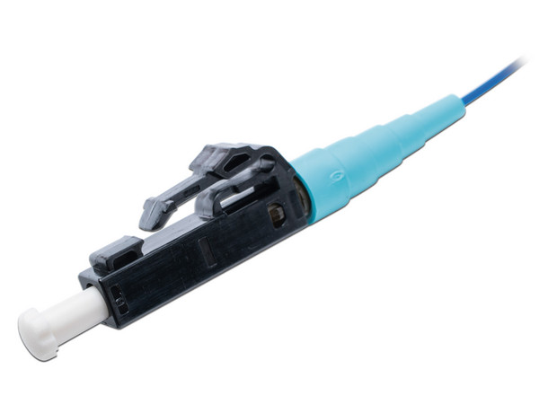 Pigtail de Fibra Óptica Panduit, Conector LC Simplex, Multimodo OM4 50/125, 900um, 1m. Color Azul.
