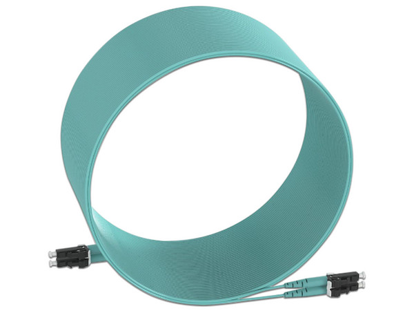 Cable de Red Dúplex Multimodo Panduit de Fibra Óptica, LC-LC 50/125 OM4, 10m. Color Aqua