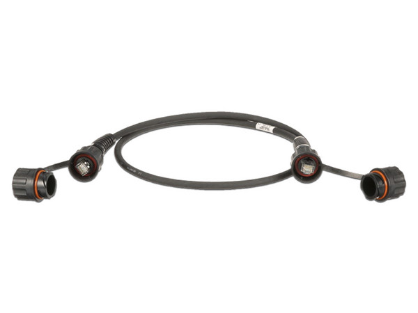 Cable de red PANDUIT ISTP6X1MBL, Patch Cord Cat6A IndustrialNet, Blindado S/FTP, Con Plug Industrial y Tapa en Cada Extremo, 1m.
