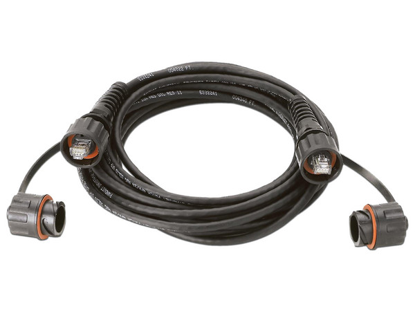 Cable de Red Industrial Panduit IUTP6X1MBL, Patch Cord Cat6A, Con Tapa en Cada Extremo, 1m. Color Negro.