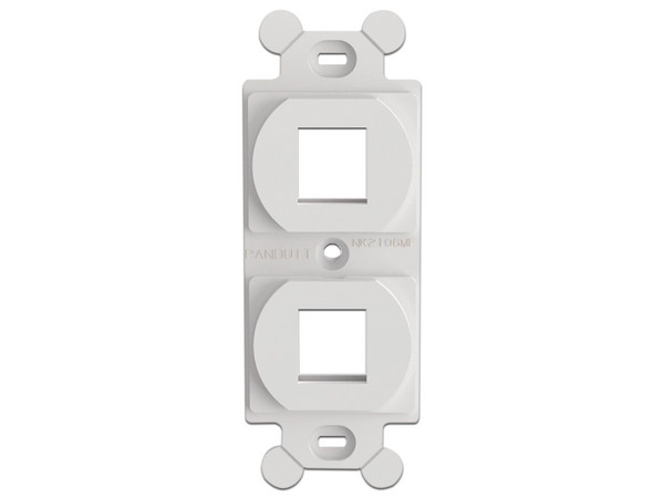 Marco de Módulo Dúplex Panduit, Para Placas Frontales Estándar NEMA 106, Acepta 2 Módulos Keystone, Color Blanco.