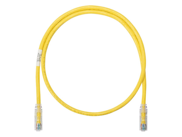 Cable de Parcheo UTP Cat6, 1 ft (30.48 cm), Con Plug Modular en Ambos Extremos, Color Amarillo.