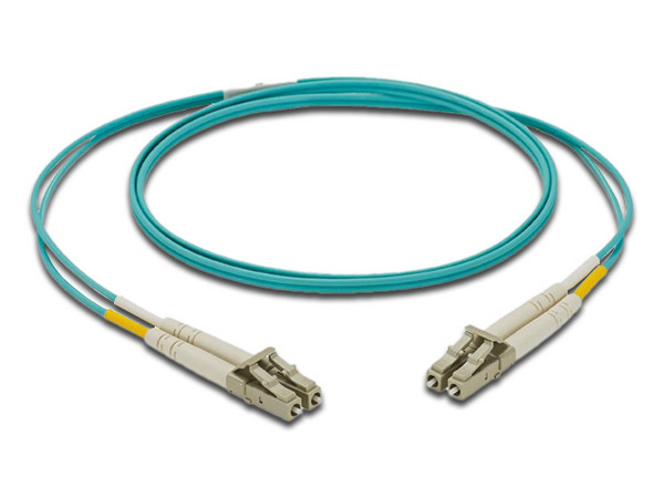Jumper de Fibra Optica Panduit NetKey Multimodo 50/125 OM3, LC-LC Duplex, LSZH, 3 Metros. Color Aqua.