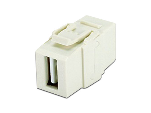 Módulo Acoplador Panduit USB 2.0, Hembra a Hembra, Tipo Keystone, Color Blanco Mate.