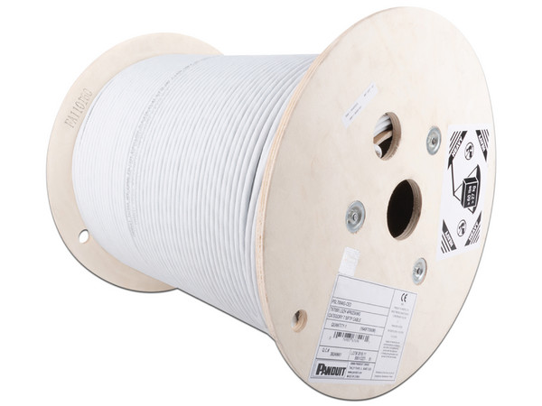 Bobina de Cable blindado F/UTP Panduit PFL6X04WH-CEG de 4 Pares, Cat6A, 305m. Color Blanco