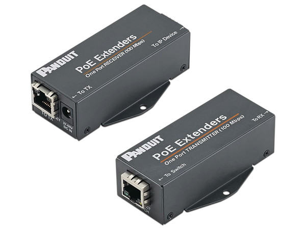 Kit de Extensor PoE/PoE+ Panduit POEXKIT1 hasta 610m, Transmisor y Receptor, Cable Cat5e/Cat6, 10/100Mbps.