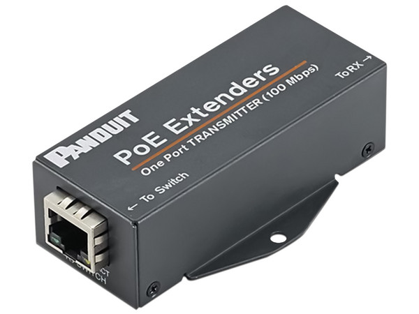 Transmisor PoE/PoE+ para uso con receptor POEXRX1, hasta 610 metros con Cable Cat5e o Cat6, color negro.
