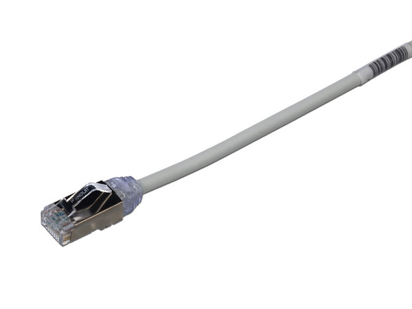 Cable de Red Industrial Panduit STP28X0.2MIG, Patch Cord Cat6A, Blindado, 28 AWG, 20cm. Color Gris.