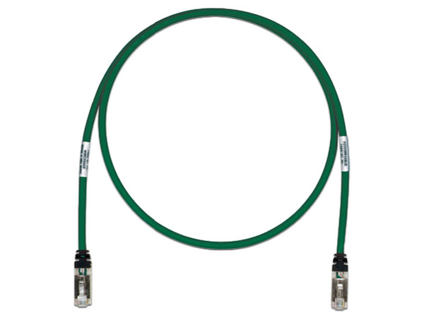 Cable de Red Panduit STP6X5GR, Patch Cord Cat6A, Blindado, 26 AWG, 1.52m. Color Verde.