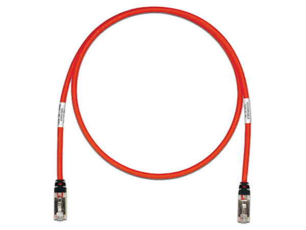 Cable de Red Panduit STP6X9RD, Patch Cord Cat6A, Blindado, 26 AWG, 2.74m. Color Rojo.