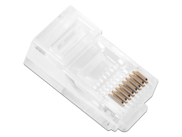 Plugs RJ45 LINKEDPRO TC5-100, Cat5e, Chapado de oro a 30 micras para durabilidad extrema, Bote con 100 Piezas.