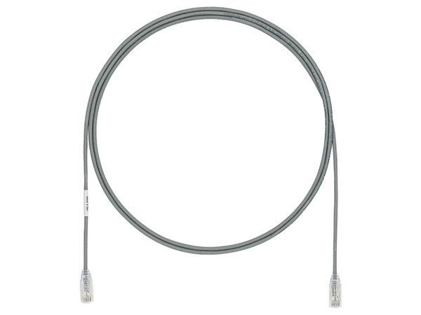 Cable de Parcheo TX6, UTP Cat6, Diámetro Reducido (28AWG), Color Gris, 1.5 m