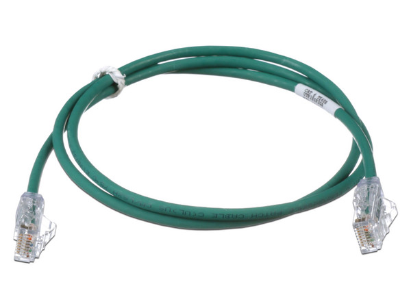 Cable de Red Panduit Cat6 UTP, de Diámetro Reducido, 0.9m. Color Verde