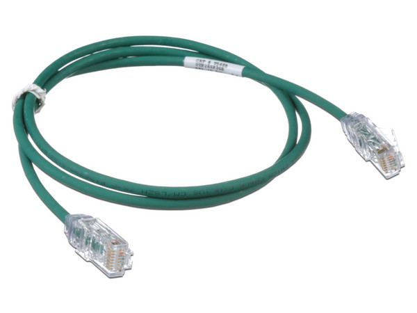 Cable de Red Panduit Cat6 UTP, de Diámetro Reducido, 0.9m. Color Verde