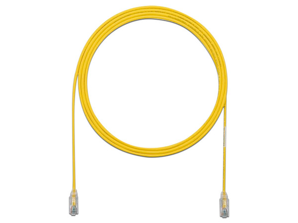 Cable de Parcheo TX6 PANDUIT, UTP Cat6, Diámetro Reducido (28AWG), Color Amarillo, 5ft.
