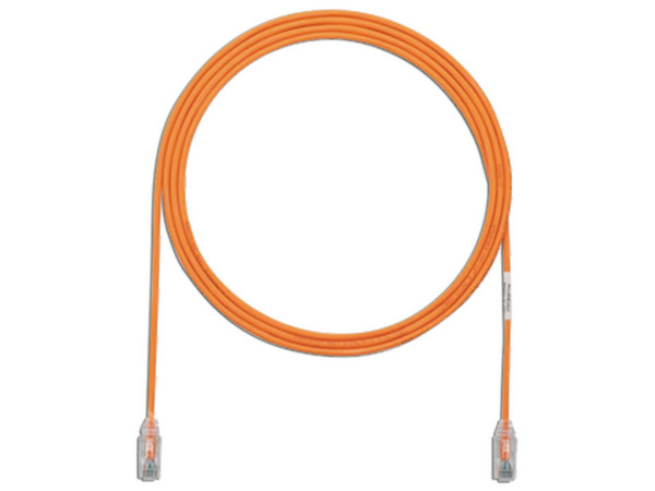 Cable de Red Panduit TX6, UTP Cat6, Diámetro Reducido (28AWG), color naranja, 2.1m.