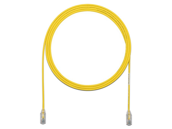 Cable de Parcheo TX6 PANDUIT, UTP Cat6, Diámetro Reducido (28AWG), 20.2cm. Color Amarillo.