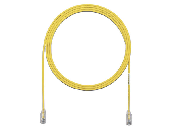 Cable de Parcheo PANDUIT UTP28X7YL, UTP Cat6A, CM/LSZH, Diámetro Reducido (28AWG), Color Amarillo, 7ft.