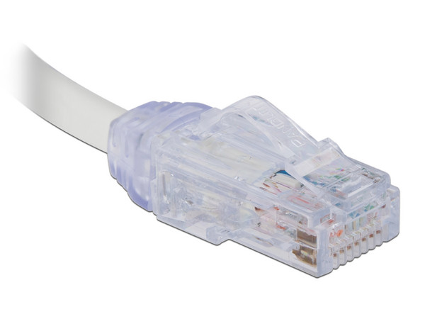 Cable de red Panduit, UTP, Cat6a, Diámetro reducido, 0.2m. Color Blanco Mate.