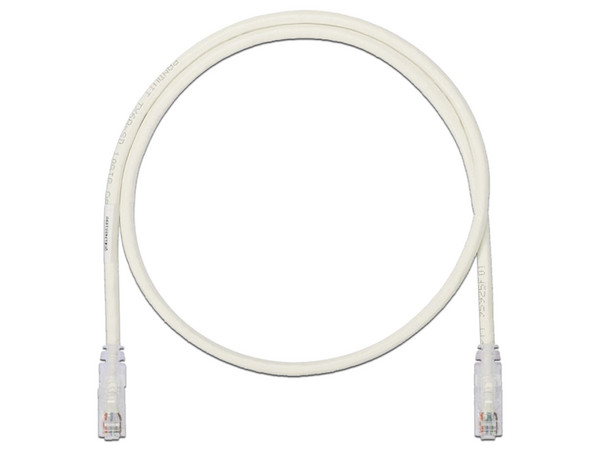 Cable de parcheo Panduit UTP6AX1, Cat6a, Calibre 24 AWG, 30cm. Color Blanco