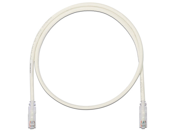 Cable de Red Panduit Cat6a UTP, RJ-45 (M-M), 3m. Color Blanco.
