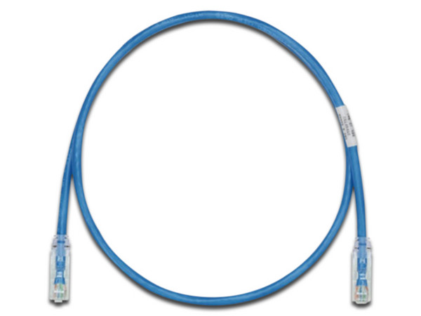 Cable de red Cat6 Panduit de RJ45 (macho) a RJ45 (macho), 30cm. Color azul.