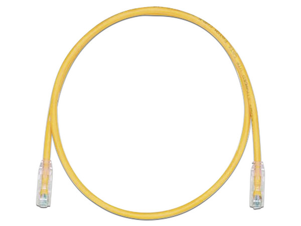 Cable de Parcheo PANDUIT UTPSP5YLY, TX6, UTP Cat6, 24 AWG, CM/LSZH, Color Amarillo, 5ft.