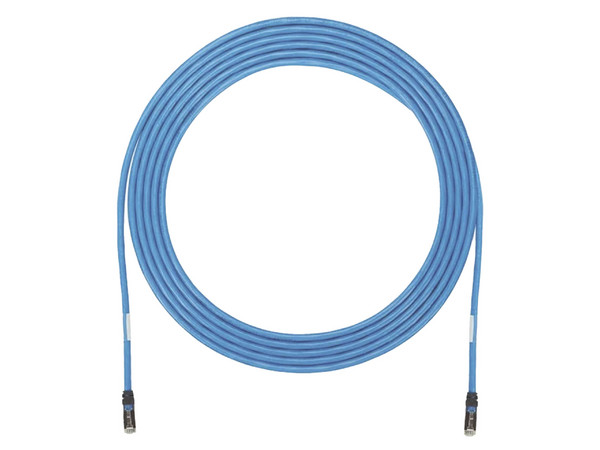 Cable de Zona Panduit UZPPBU100 U/UTP Cat6A, 30.48 m con Plug Modular en Cada Extremo, Conductor 23 AWG Sólido, CMP (Plenum). Color Azul.