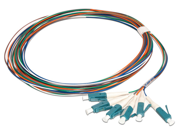 Kit de 6 Jumpers Pigtail de Fibra Óptica SBE Tech, LC, Monomodo 9/125, 2m.