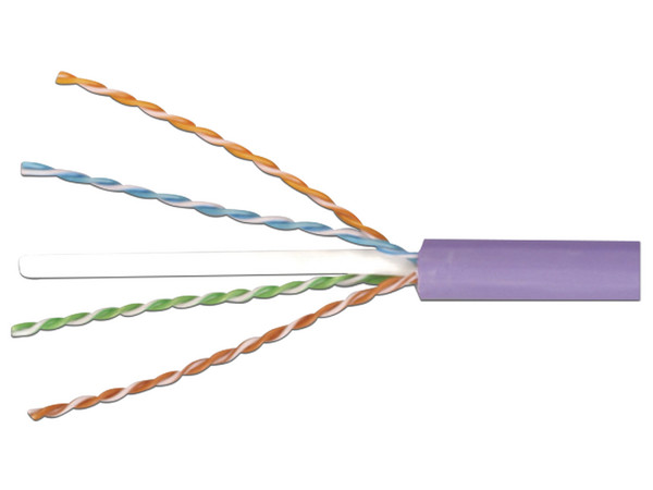 Bobina de Cable UTP Siemon Reelex, Cat6, Caja con 305m, Calibre 23 AWG, 4 Pares. Color Morado.