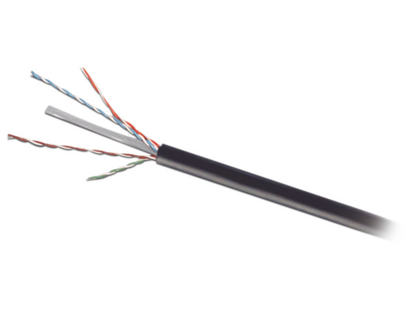 Bobina de Cable UTP Siemon 9C6O4-E2-01-R1A de 4 Pares, Cat6, 23 AWG, para Climas Extremos, Color Negro, 305m.