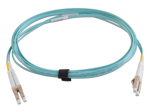 Jumper de Fibra Óptica Siemon de Conector LC Duplex a LC Duplex, Multimodo 50/125 XGLO OM4, 1m. Color Azul.