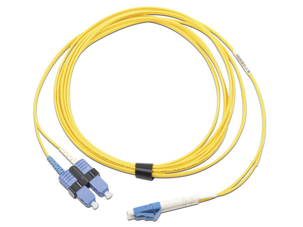 Jumper de Fibra Óptica Monomodo Siemon FJ2-LCUSCUL-05 de 5m, Conector LC/UPC-SC/UPC, Dúplex, Color Amarillo.