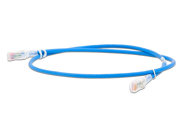 Cable de Red Siemon T568B, Cat5e UTP, 2.1m, Color Azul, Bulk.