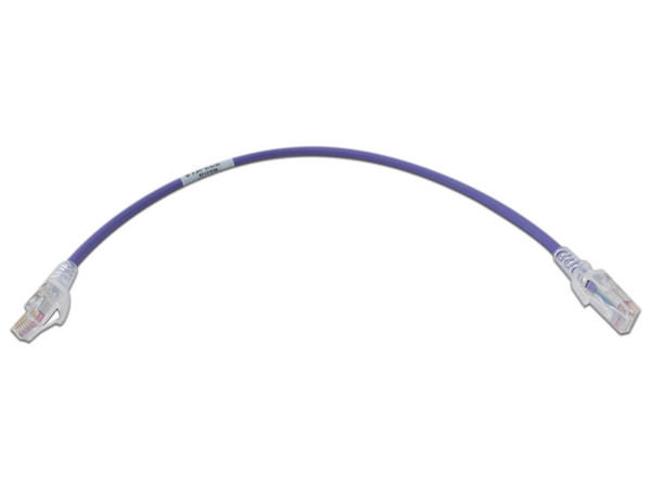 Cable de red SIEMON MC6-01-08, Patch Cord MC6 Modular Cat6 UTP, CM/LS0H, 1ft, Color Violeta.