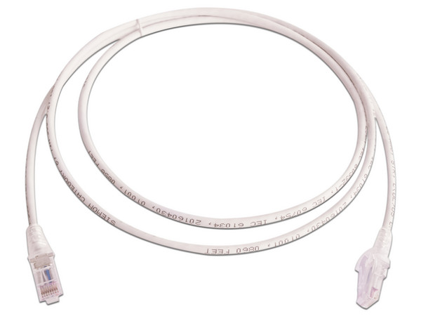 Cable de conexión Modular Siemon MC6, Cat6, CM/LS0H, Calibre 28 AWG, 1.5m. Color Blanco. Bulk.