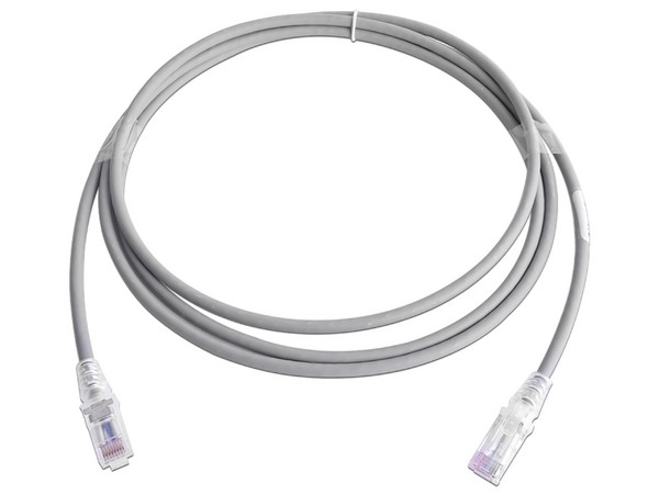 Cable de red SIEMON MC6-07-04B, Patch Cord MC6 Modular Cat6 UTP, CM/LS0H, 7ft, Color Gris, Versión Bulk (Sin Empaque Individual).