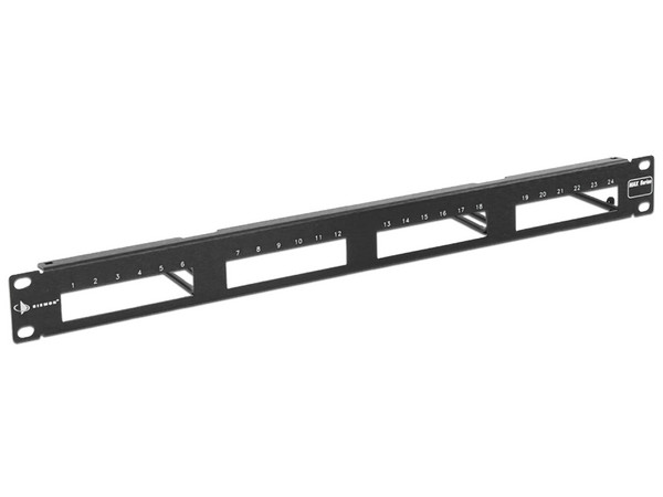 Panel de Parcheo MAX Modular, 24 puertos, Plano, 1UR.