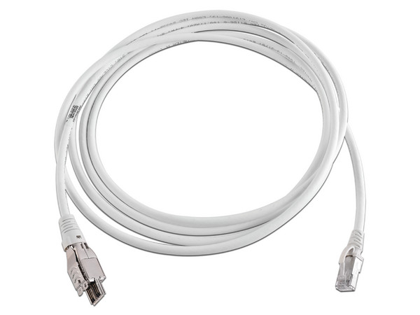 Cable de red SIEMON T4A-S10M-B02L, Patch Cord TERA Cat6A 1/10G Ethernet, de 4 pares y conector modular, LS0H, Color Marfil, 10m.