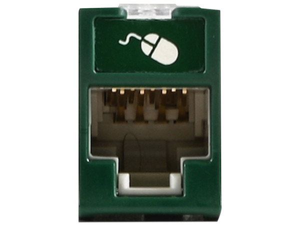Jack Siemon UltraMAX Cat6, UTP, Montaje híbrido en Placa de Pared, Color Verde.