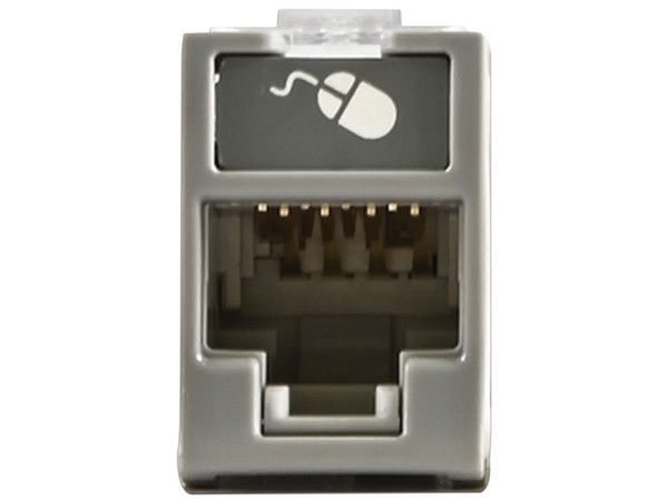 Jack Siemon UltraMAX Cat6A, UTP, Montaje híbrido en Placa de Pared, Color Gris.
