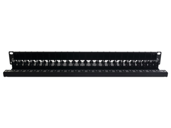 Panel de Parcheo Siemon Z6AS-PNL-24K de 24 puertos, CAT6A, 1U. Color Negro.