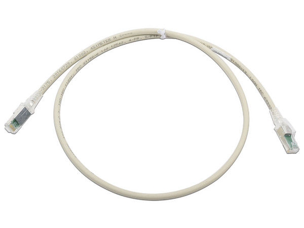 Cable Patch Cord Siemon Z-MAX de 0.9 m, Cat6a, S/FTP, CM/LS0H, Color Gris, (Versión Bulk).
